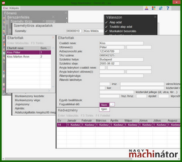 Eltartottak - fogyatékosság rögzítése