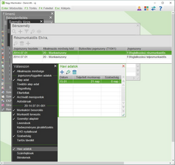 Havi adatok a Személy törzsben