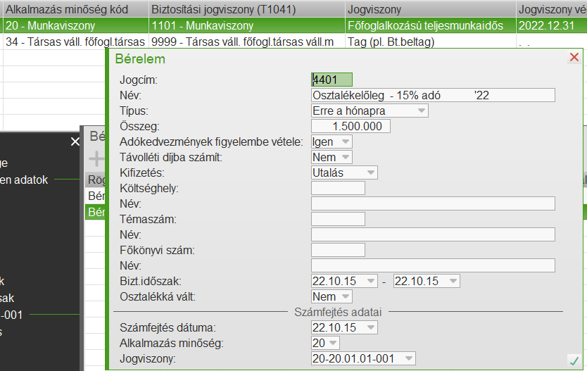 Októberi osztalékelőleg
