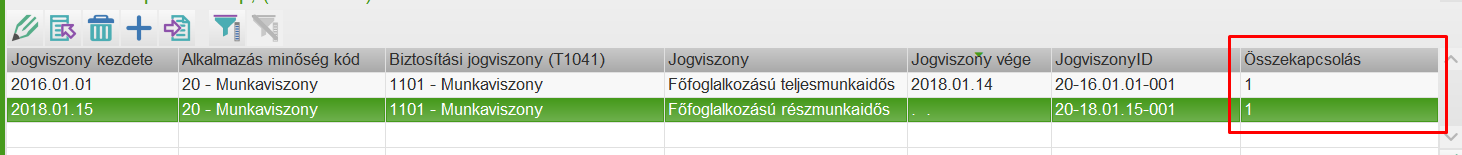Példa összekapcsolt SID-re