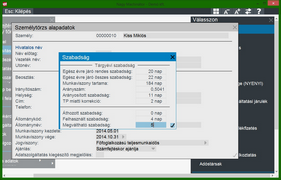Szabadság számítás kilépéskor