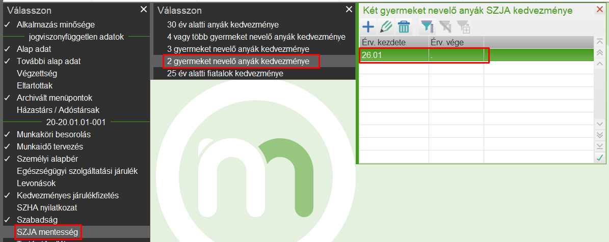 Kedvezmény rögzítése