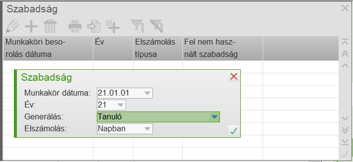 szakképzési munakszerződés szabadság felvétel&nbsp;