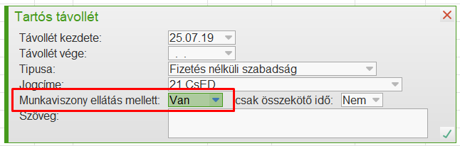 CSED meleltti munkavégzés jelölése