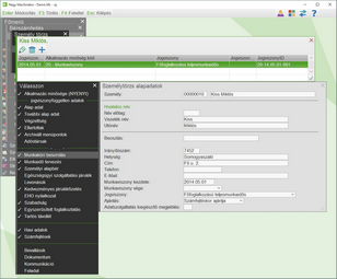 Személytörzs bevitel