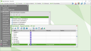 Szűrés beállítása