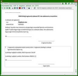 Nyilatkozat külföldi illetőségű magánszemély adókedvezmény érvényesítéséről