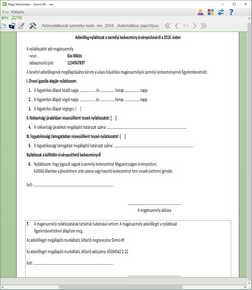Nyilatkozat személyi kedvezmény érvényesítéséhez