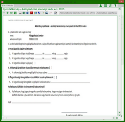 Nyilatkozat a személyi kedvezmény érvényesítéséről