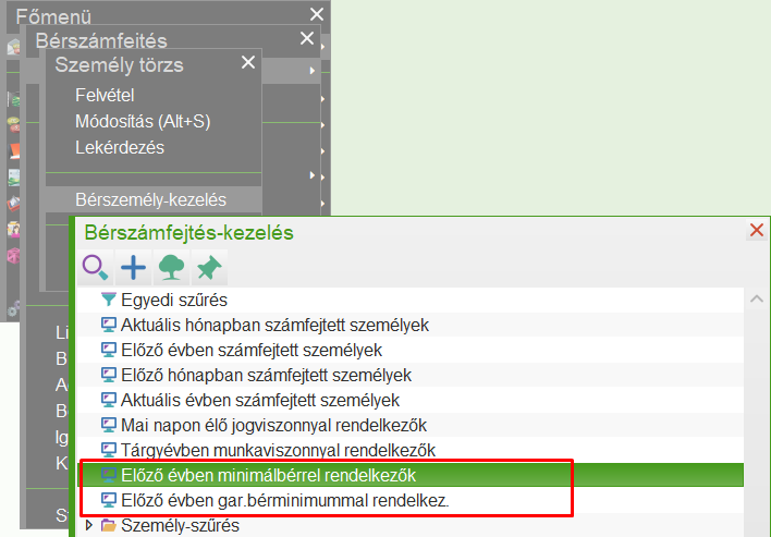Csoportos béremelés köszponti szűrések
