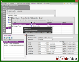 Munkarend generálás