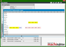 EFO napok részletezése