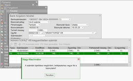 Nyugtázó üzenet több számla kitöltésnél