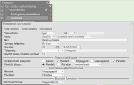 Belső rendelés sorozat