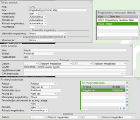 Alapár ügyfél engedméyntétel beállítása