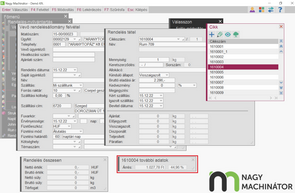 Árrés kijelzése a rendelésben