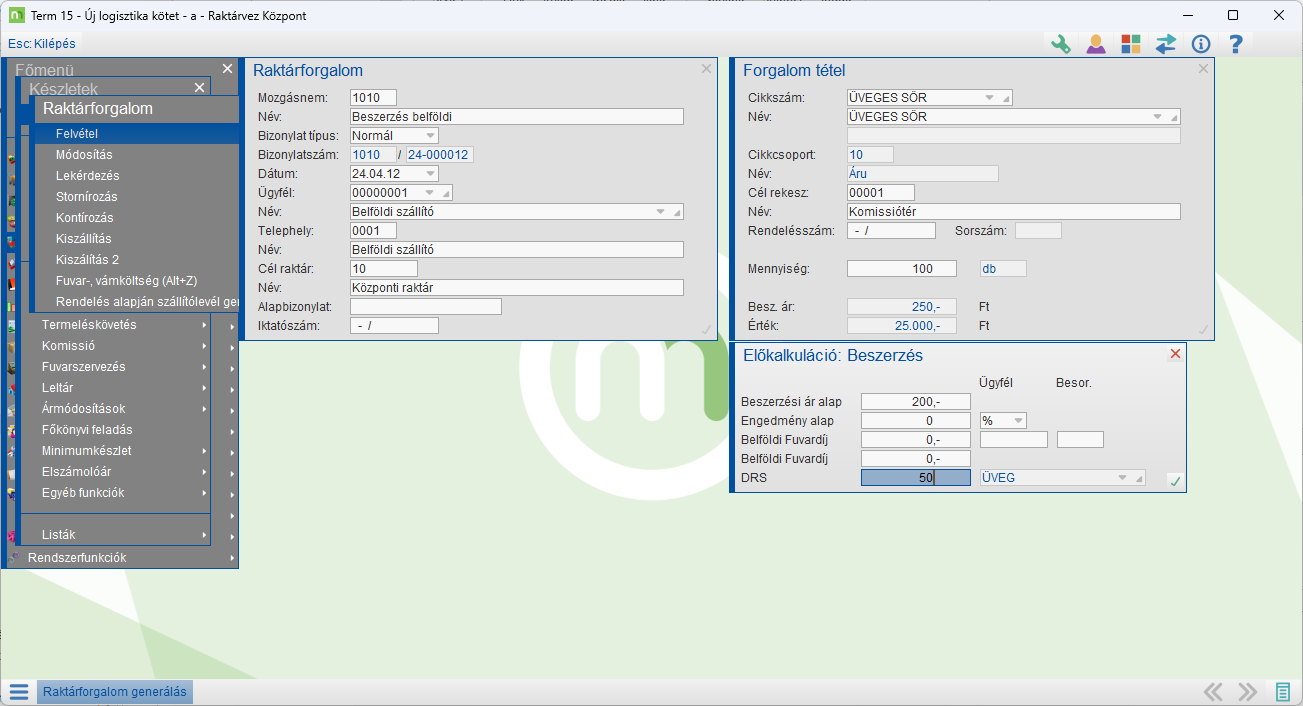 Hagyományos szállítólevél