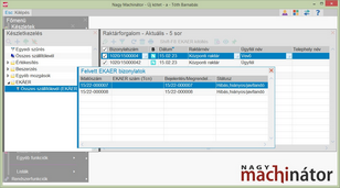 Ügyfelenként összesítve generált EKÁER-ek
