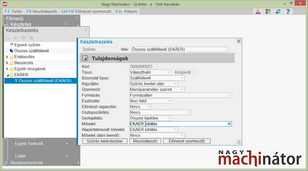 Raktárforgalom szűrés tulajdonságai