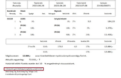 Egységes számla szöveg