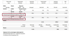 Formázott számla többféle szöveggel