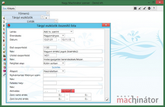 Tárgyi eszköz écs. lista adótv. szerint