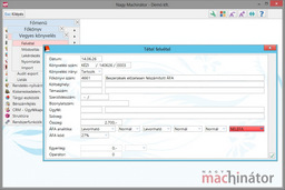 Főkönyv NELEFA beállítása