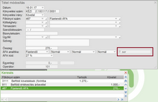 Áfasor a kézi könyvelésben