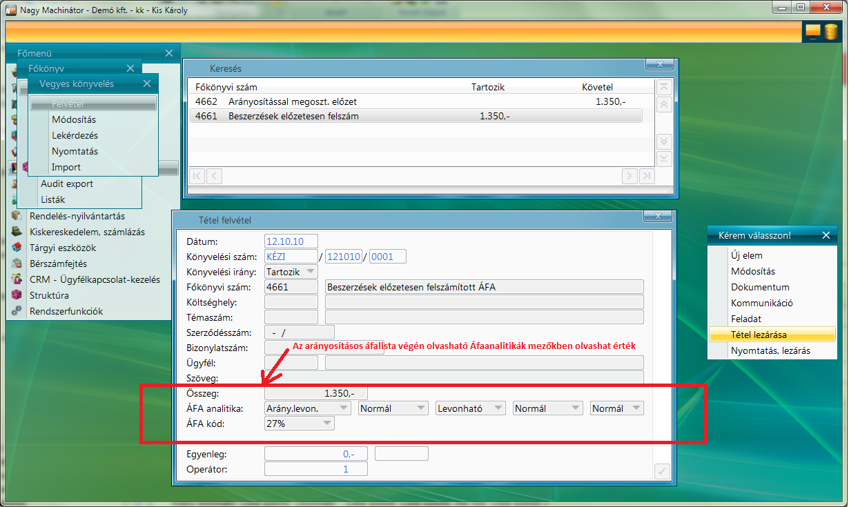 Elszámolandó adó könyvelés