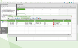 Egy fuvarkörhöz tartozó szállítandó tételek