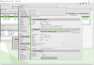 Cím és GPS adatok összerendelése