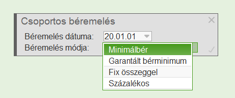 Lehetőségek a művelet elindítása után