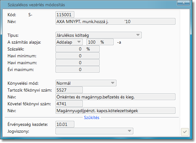 S115001 százalékos vezérlés