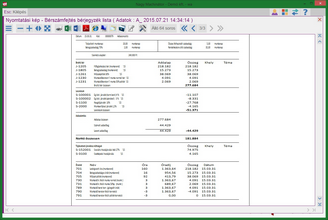 Március havi bérjegyzék - egyszerűsített