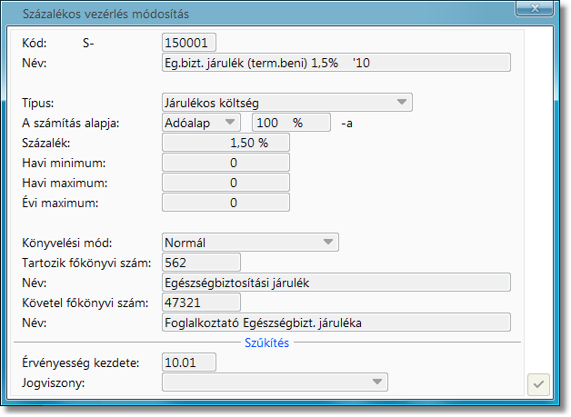 természetbeni egészségbiztosítás járulék