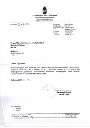 Apeh tudomásul vétel