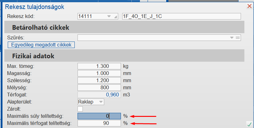 Telítettség figyelés ki/be kapcsolása