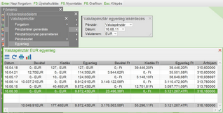 Pénztáregyenleg lekérdezés
