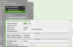Importszámla fejléc kontírozása