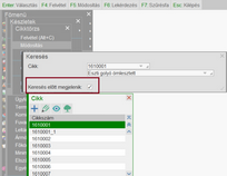 Cikktörzs keresőablak