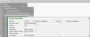 Készletforgalmi adatok fájl generálás