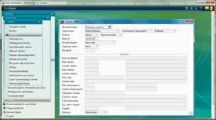 Készletlista párbeszéd ablaka