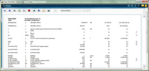 Készlet lista egyik listaképe