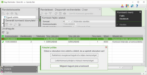 Jóváhagyás esetén arra vonatkozó kérdés, hogyan kerülje el &nbsp;a program a negatív készletet