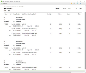 Karton a kitárolás után