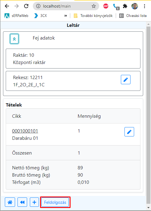 Rekeszenként feldolgozás