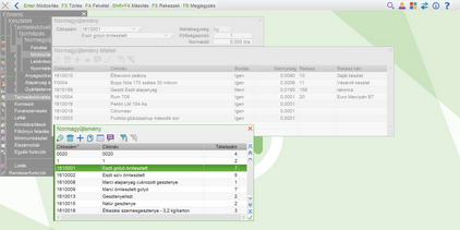 Normagyűjtemény bevitel