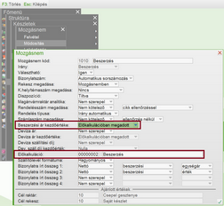 Előkalkuláció beállítása a szállítólevélben