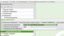 Listaforma beállítása szűréshez