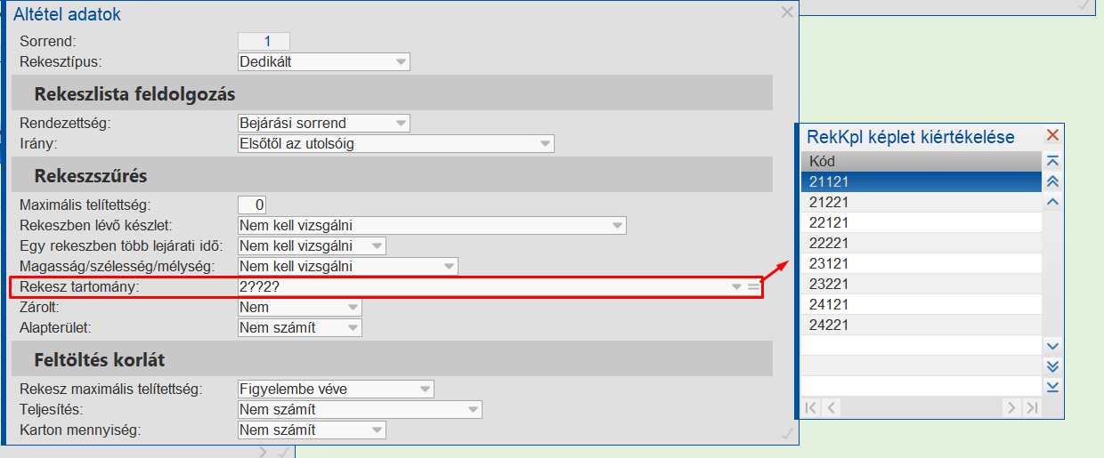 Képletek eredményhalmazának ellenőrzése